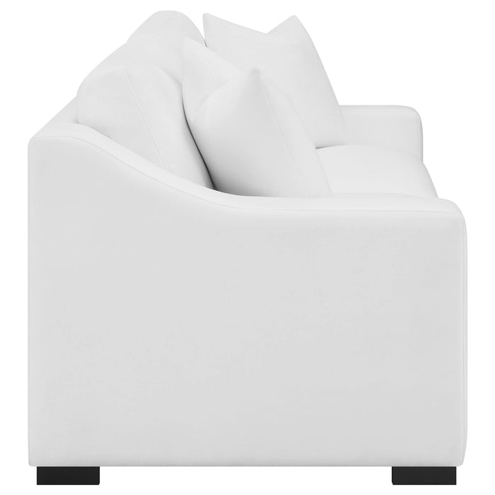 Ashlyn Upholstered Sloped Arm Sofa White