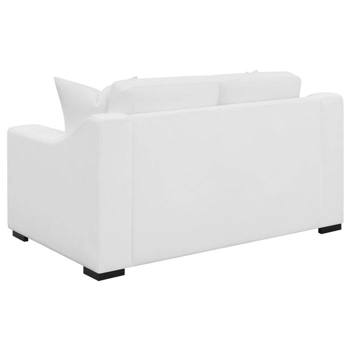 Ashlyn Upholstered Sloped Arm Loveseat White