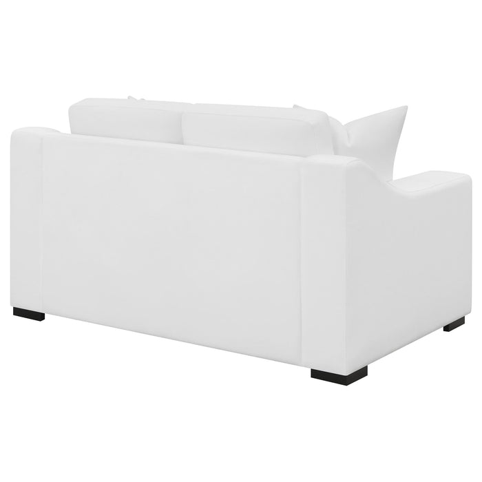 Ashlyn Upholstered Sloped Arm Loveseat White