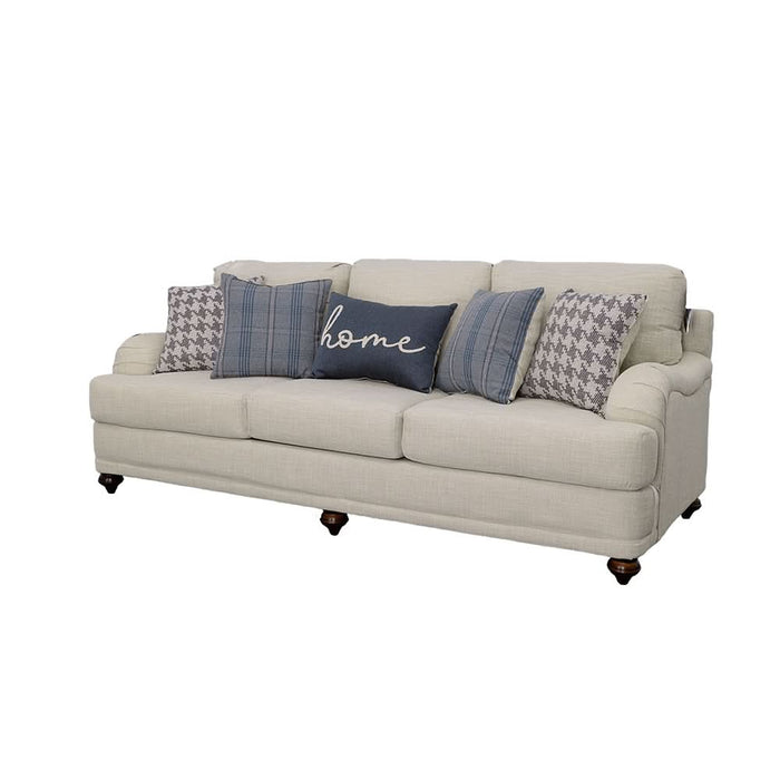 Glenn Upholstered English Arm Sofa Light Grey and Blue - Walo Furniture 