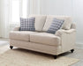 Glenn Upholstered English Arm Loveseat Light Grey and Blue - Walo Furniture 