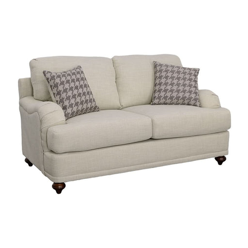 Glenn Upholstered English Arm Loveseat Light Grey and Grey - Walo Furniture 