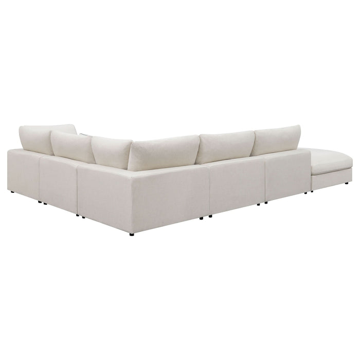 Serene 6-piece Upholstered Modular Sectional Sofa Beige - Walo Furniture 