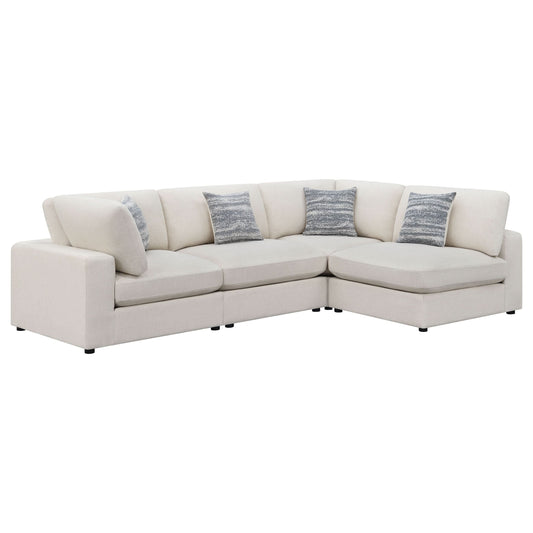 Serene 4-piece Upholstered Modular Sectional Sofa Beige - Walo Furniture 