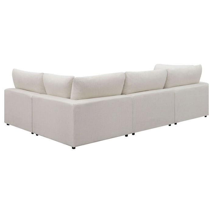 Serene 4-piece Upholstered Modular Sectional Sofa Beige - Walo Furniture 