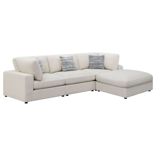 Serene 4-piece Upholstered Modular Sectional Sofa Beige - Walo Furniture 