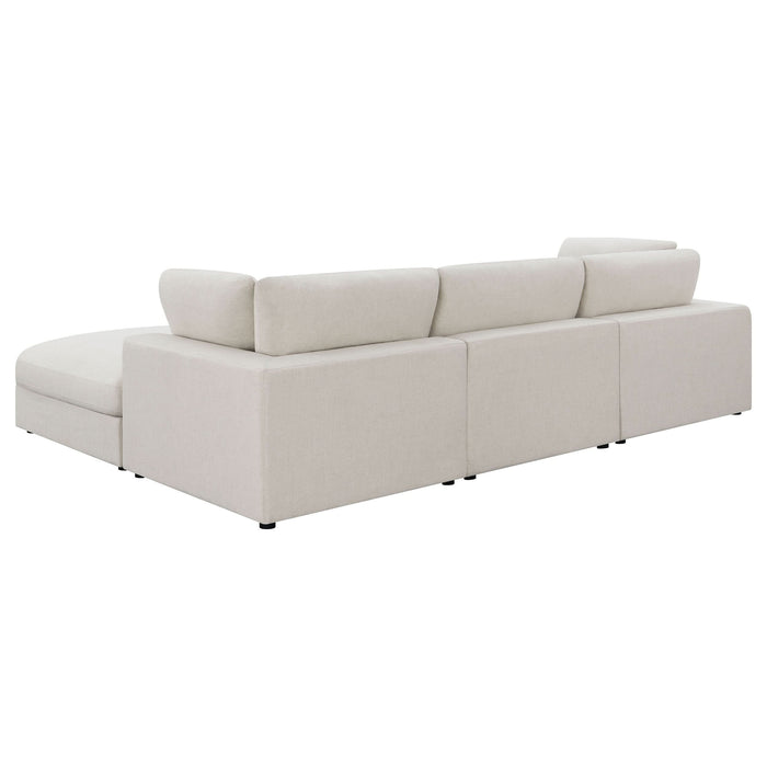 Serene 4-piece Upholstered Modular Sectional Sofa Beige - Walo Furniture 