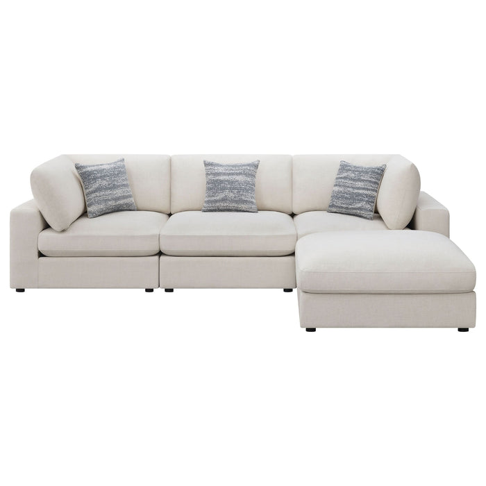 Serene 4-piece Upholstered Modular Sectional Sofa Beige - Walo Furniture 