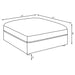 Serene Square Upholstered Ottoman Beige - Walo Furniture 