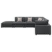 Serene 6-piece Upholstered Modular Sectional Sofa Charcoal - Walo Furniture 