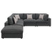 Serene 6-piece Upholstered Modular Sectional Sofa Charcoal - Walo Furniture 