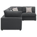 Serene 4-piece Upholstered Modular Sectional Sofa Charcoal - Walo Furniture 