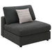 Serene 4-piece Upholstered Modular Sectional Sofa Charcoal - Walo Furniture 