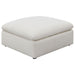 Hobson Square Upholstered Ottoman Ivory - Walo Furniture 