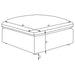 Hobson Square Upholstered Ottoman Ivory - Walo Furniture 