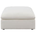 Hobson Square Upholstered Ottoman Ivory - Walo Furniture 