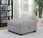 Cambria Square Upholstered Storage Ottoman Grey - Walo Furniture 