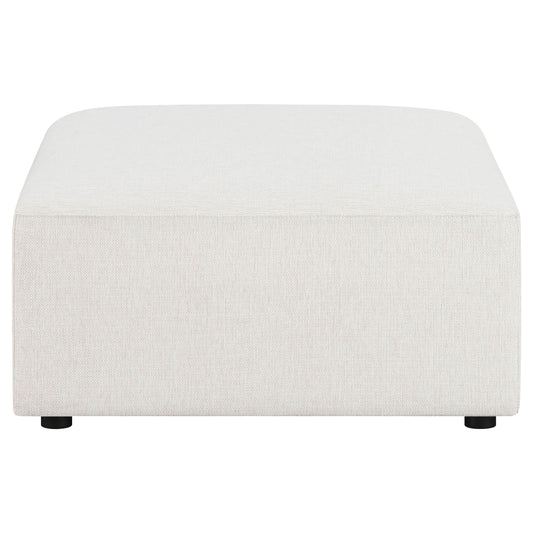 Freddie Square Upholstered Ottoman Pearl