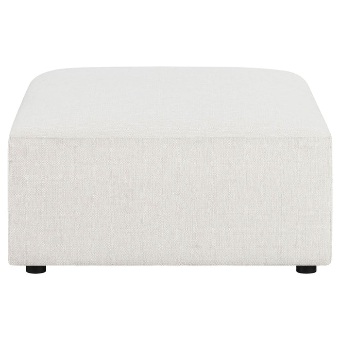 Freddie Square Upholstered Ottoman Pearl