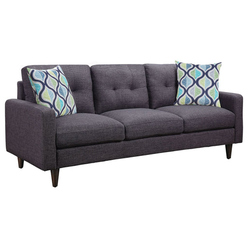 Watsonville Upholstered Track Arm Tufted Sofa Grey - Walo Furniture 