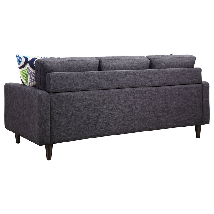 Watsonville Upholstered Track Arm Tufted Sofa Grey - Walo Furniture 