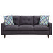 Watsonville Upholstered Track Arm Tufted Sofa Grey - Walo Furniture 