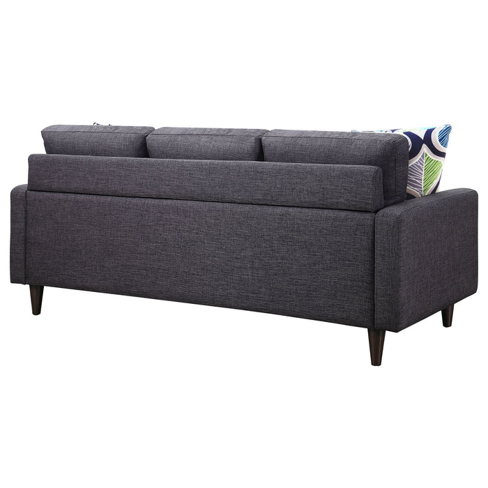 Watsonville Upholstered Track Arm Tufted Sofa Grey - Walo Furniture 