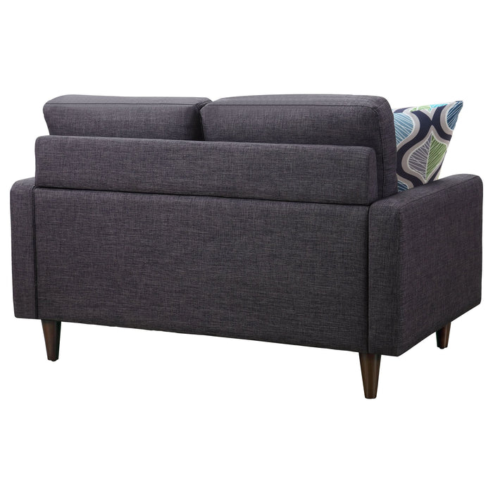 Watsonville Upholstered Track Arm Tufted Loveseat Grey - Walo Furniture 