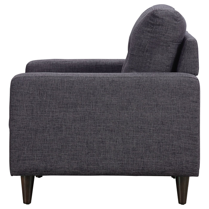 Watsonville Upholstered Track Arm Tufted Accent Chair Grey - Walo Furniture 