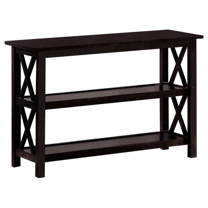 Rachelle 2-shelf Wood Entryway Console Table Deep Merlot - Walo Furniture 