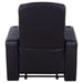 Cyrus Upholstered Track Arm Recliner Black - Walo Furniture 