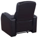 Cyrus Upholstered Track Arm Recliner Black - Walo Furniture 