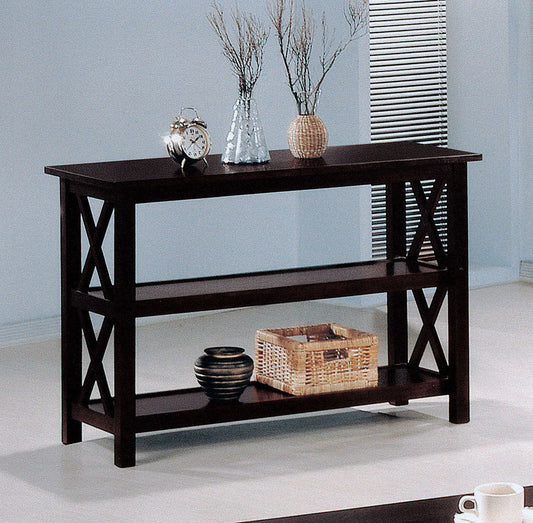 Rachelle 2-shelf Wood Entryway Console Table Deep Merlot - Walo Furniture 