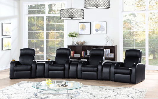 Cyrus 7-piece Upholstered Home Theater Seating - Walo Furniture 