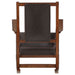 Ida Upholstered Rocking Chair Tobacco and Dark Brown - Walo Furniture 