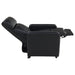 Toohey Upholstered Home Theater Push Back Recliner Black - Walo Furniture 