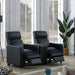 Toohey Upholstered Home Theater Push Back Recliner Black - Walo Furniture 