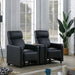 Toohey Upholstered Home Theater Push Back Recliner Black - Walo Furniture 