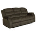 Rodman Upholstered Padded Arm Reclining Sofa Olive Brown - Walo Furniture 