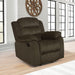 Rodman Upholstered Padded Arm Glider Recliner Olive Brown - Walo Furniture 