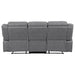 Higgins Upholstered Motion Reclining Sofa Grey - Walo Furniture 