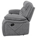 Higgins Upholstered Motion Reclining Sofa Grey - Walo Furniture 