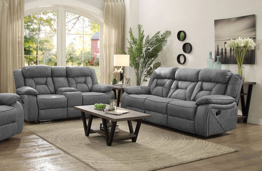 Higgins 2-piece Upholstered Motion Reclining Sofa Set Grey - Walo Furniture 