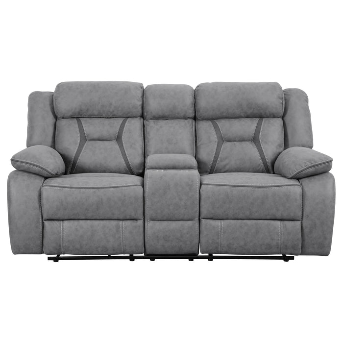 Higgins 3-piece Upholstered Motion Reclining Sofa Set Grey - Walo Furniture 