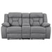 Higgins 3-piece Upholstered Motion Reclining Sofa Set Grey - Walo Furniture 