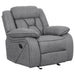 Higgins 3-piece Upholstered Motion Reclining Sofa Set Grey - Walo Furniture 