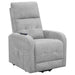 Howie Upholstered Power Lift Massage Chair Grey - Walo Furniture 