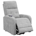 Howie Upholstered Power Lift Massage Chair Grey - Walo Furniture 