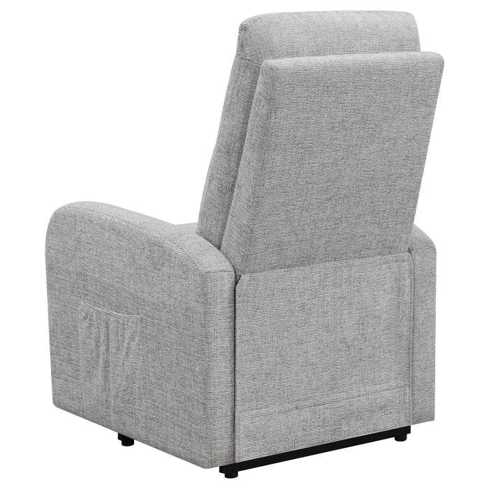 Howie Upholstered Power Lift Massage Chair Grey - Walo Furniture 