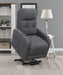 Howie Upholstered Power Lift Massage Chair Charcoal - Walo Furniture 